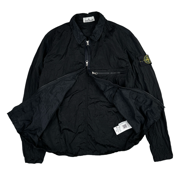 Stone Island 2023 Black Nylon Metal Econyl Overshirt - Large