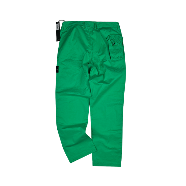 Stone Island 2021 Green Regular Fit Cotton Cargo Trousers - 32"