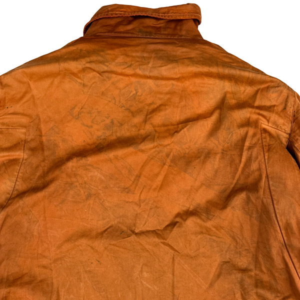 Stone Island 1994 Orange Raso Gommato Multipocket Jacket - Medium