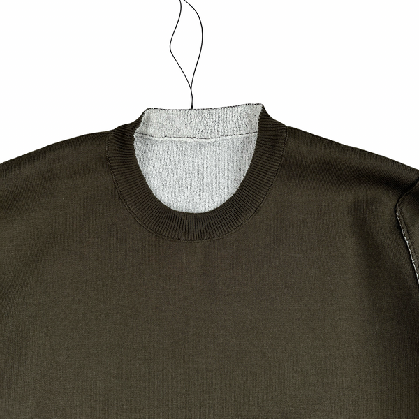 Stone Island 2025 Reversable Frosted Green Pullover Jumper - Small