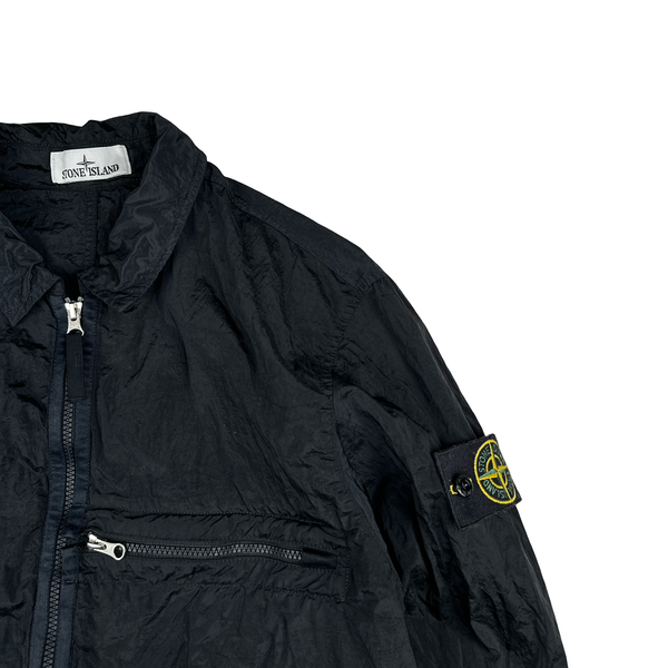 Stone Island 2023 Black Nylon Metal Econyl Overshirt - Large