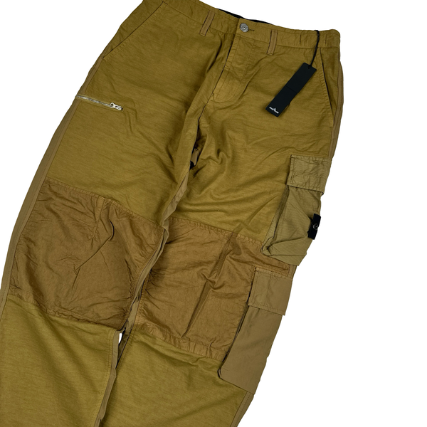 Stone Island 2023 Loose Fit Cargos Brown Twill TC Trousers - 33"