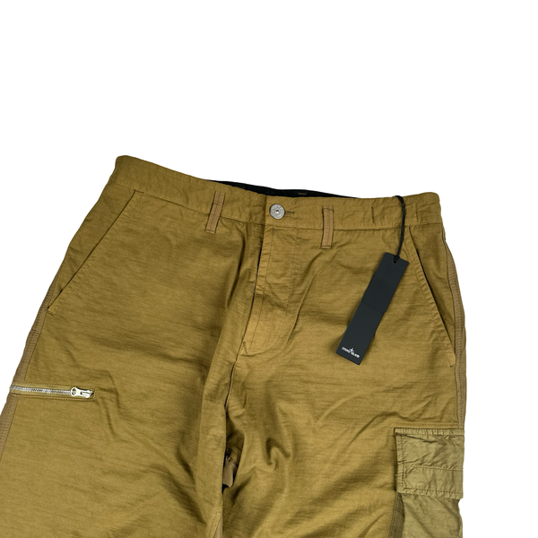 Stone Island 2023 Loose Fit Cargos Brown Twill TC Trousers - 33"
