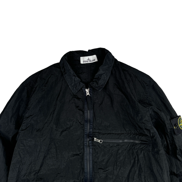 Stone Island 2023 Black Nylon Metal Econyl Overshirt - Large