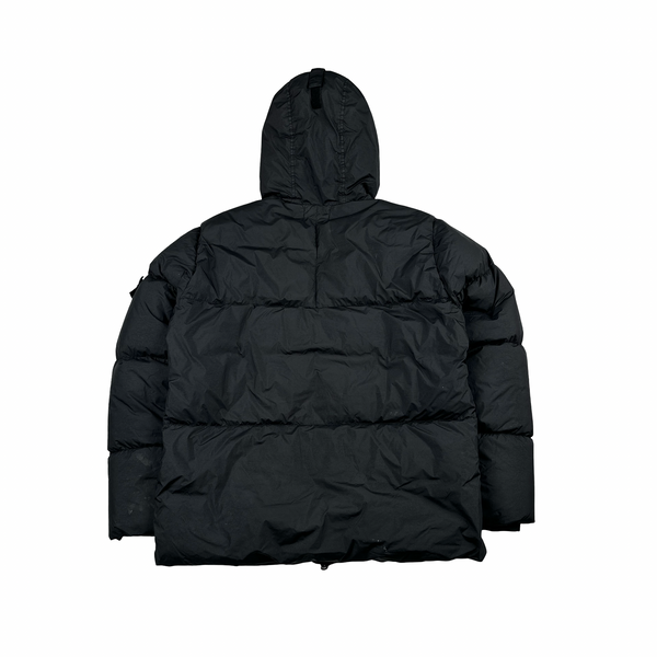 Stone Island 2020 Black Crinkle Reps Puffer Jacket - XL