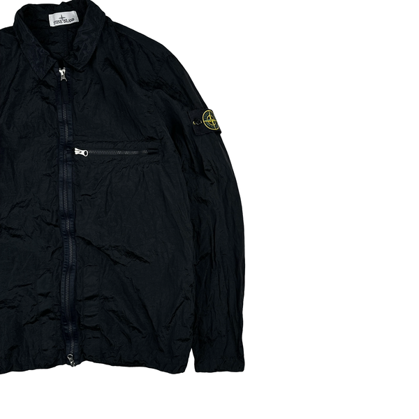 Stone Island 2023 Black Nylon Metal Econyl Overshirt - Large