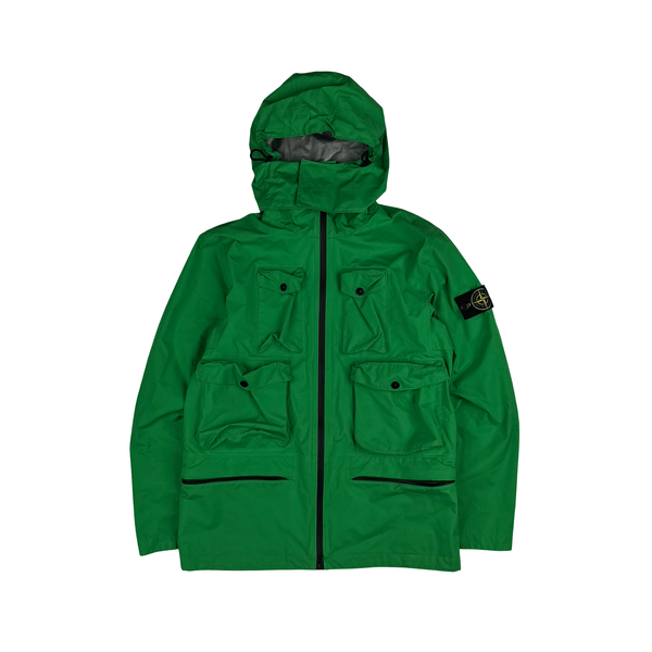 Stone Island 2021 Green Ripstop Gore-Tex Product Technology Paclite Jacket - Medium