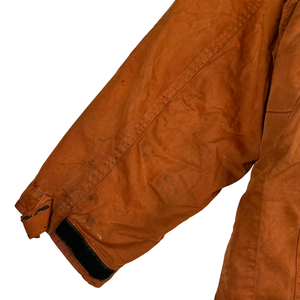 Stone Island 1994 Orange Raso Gommato Multipocket Jacket - Medium