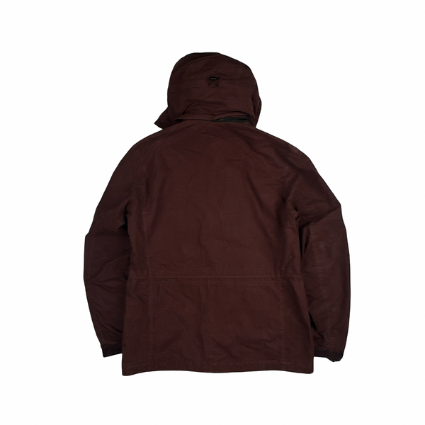 CP Company 50 Fili Maroon Multi pocket Goggle Jacket - Small