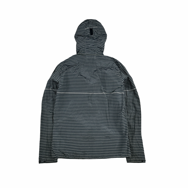 Stone Island 2017 Marina Blue Stripped Nylon Metal Jacket - Medium