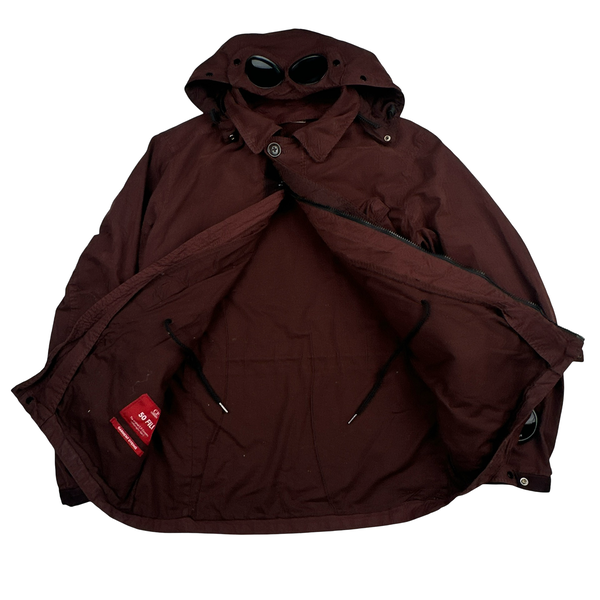 CP Company 50 Fili Maroon Multi pocket Goggle Jacket - Small