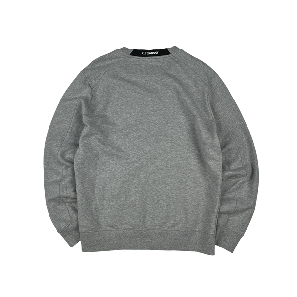 CP Company Grey Cotton Lens Viewer Crewneck - Medium