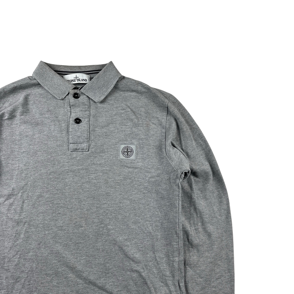 Stone Island 2016 Grey Longsleeve Cotton Polo - Small