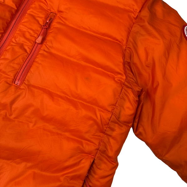 Canada Goose Lodge Down Filled Orange Lightweight Puffer Jacket - Medium