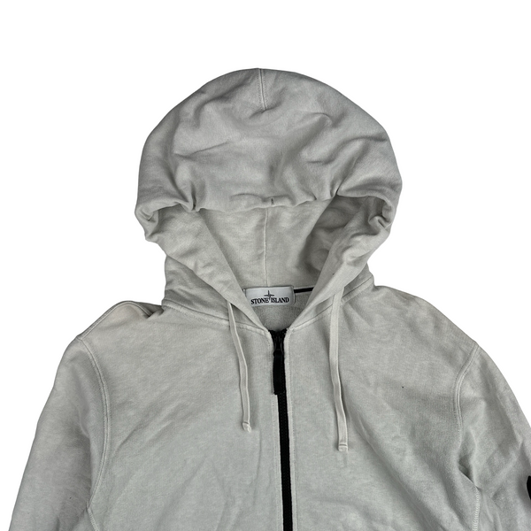 Stone Island 2014 White Zipped Hoodie - XL