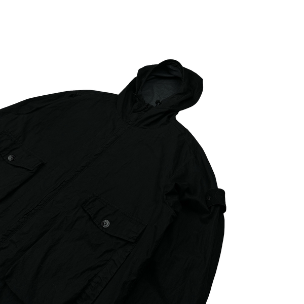 Stone Island 2019 Black Ghost Piece 50 Fili Resinata Ghost Parka Jacket - XL