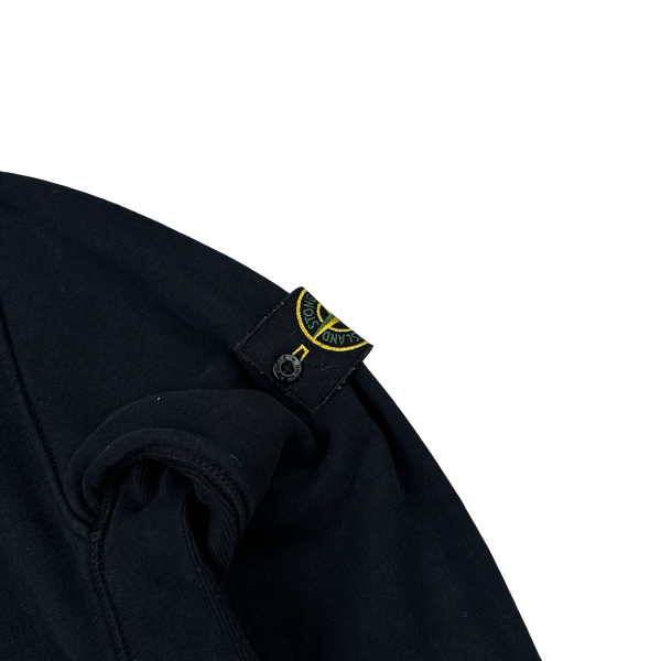 Stone Island 2015 Black Cotton Crewneck Sweatshirt - Large