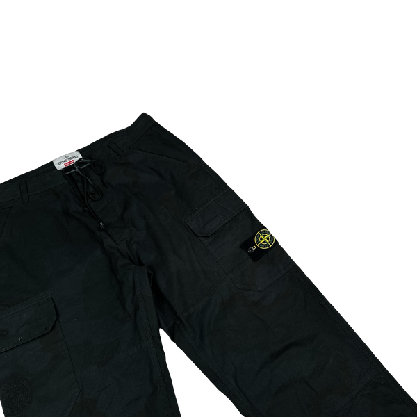 Stone Island x Supreme 2019 Navy Brushed Cotton 2C Camo OVD Cargo Trousers- 34"