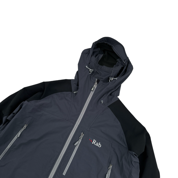 RAB Grey Zipped Waterproof Soft Shell Jacket - XL