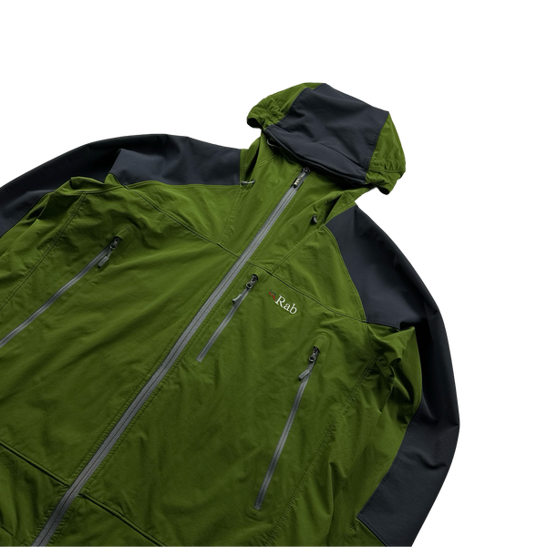 RAB Green Zipped Waterproof Soft Shell Jacket - XL