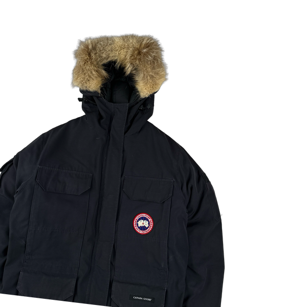 Canada Goose Navy Premium Down Coyote Fur Hood Expedition Parka Jacket - Medium