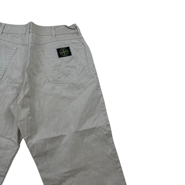 Stone Island 90's Vintage White Jeans - 30"