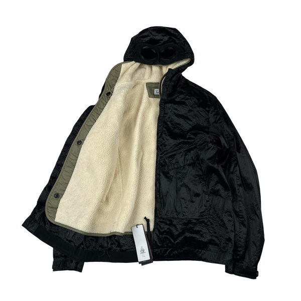 CP Company Black Kan D Sherling Lined Goggle Jacket - Large