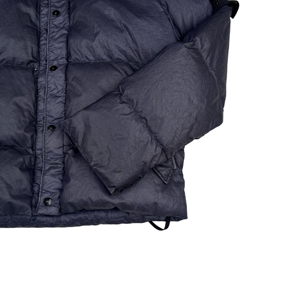 Stone Island 2003 Vintage Down Filled Navy Nylon Jacket - Small
