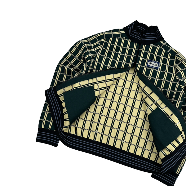 Marni Retro Grid Jacquard Zipped Bootcut Tracksuit - Large