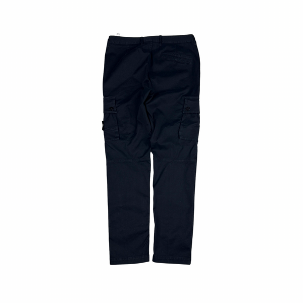 Stone Island Navy 2022 Skinny Fit Cargos Trousers - 34"