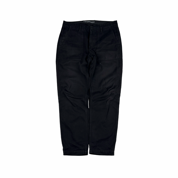 Stone Island 2019 Black Cotton Canvas Patch Trousers - 36"