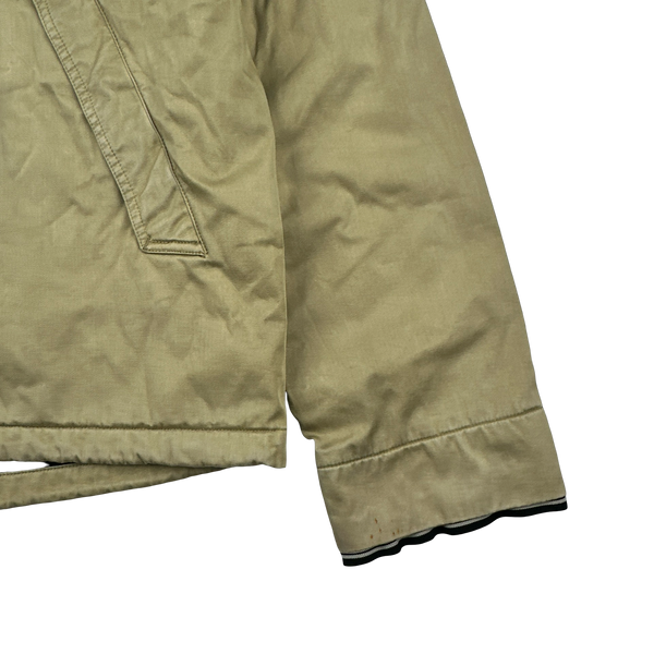 Stone Island 2005 Tan Raso Floccato Riot Mask Sniper Jacket - Large
