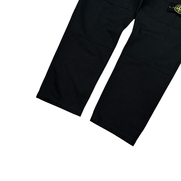 Stone Island 2024 Black RE Fit Cargo Trousers - 30”