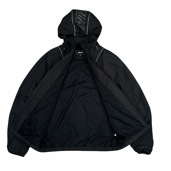 Palace Black Nylon Lightweight Zipped Spellout Jacket - Medium