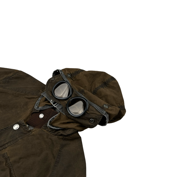 CP Company RARE 2007 Brown Tinto Terra Goggle Jacket - Large