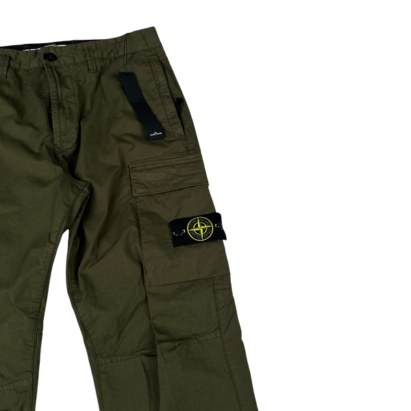 Stone Island 2023 RE T Khaki Cargo Trousers - 32"