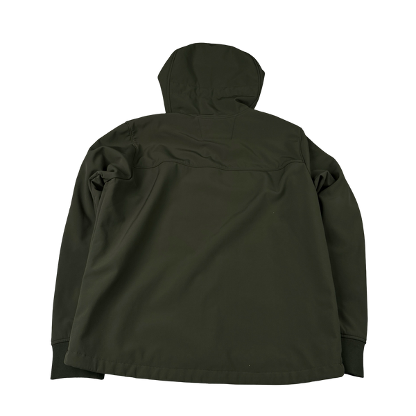 CP Company Green Fleece Lined Google Soft Shell Jacket - XXL