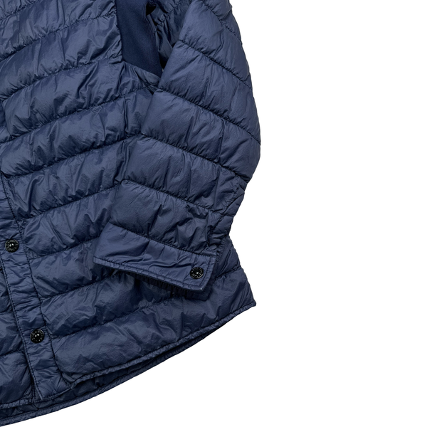 Stone Island 2018 Navy Micro Yarn Down Overshirt - Medium