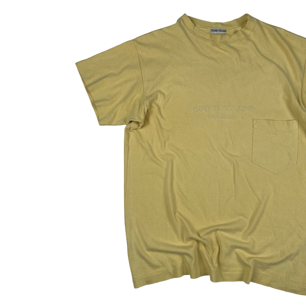 Stone Island Marina Yellow Vintage T Shirt - XL