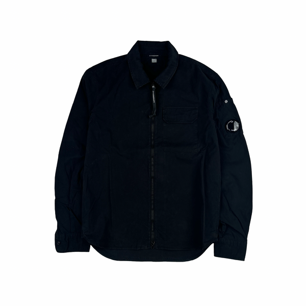 CP Company Black Lens View Button Up Overshirt - Small
