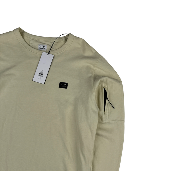 CP Company Yellow Cotton Spellout Crewneck - Medium