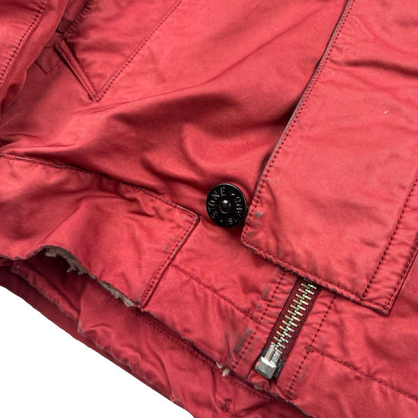 Stone Island 2015 Silver Sherling Liner Fur Hood David TC Jacket - Medium