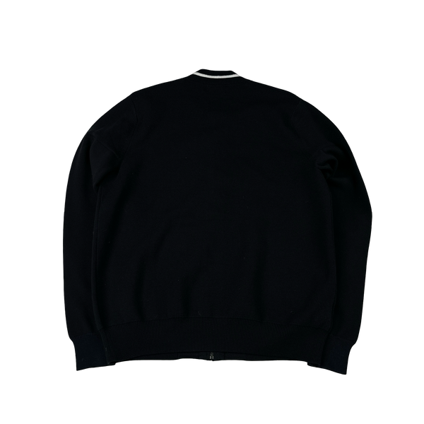 Fred Perry Black Zipped Knit Bomber - Large