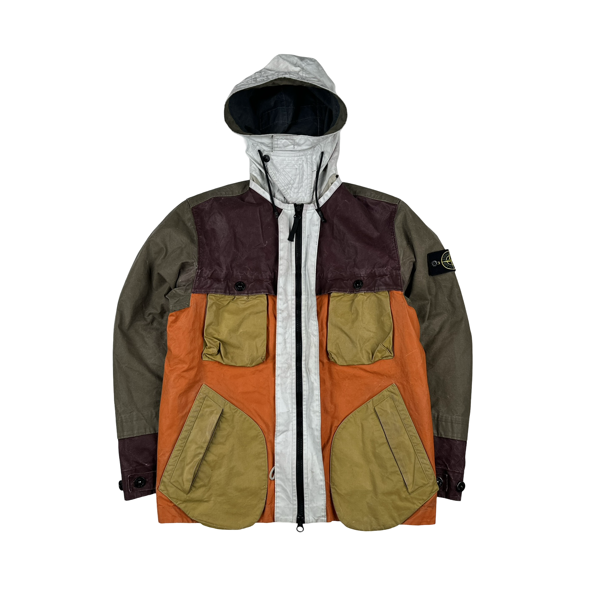 Stone Island 2019 Tela Placcata Bicolore Hooded Jacket - Small