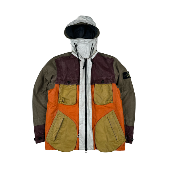 Stone Island 2019 Tela Placcata Bicolore Hooded Jacket - Small
