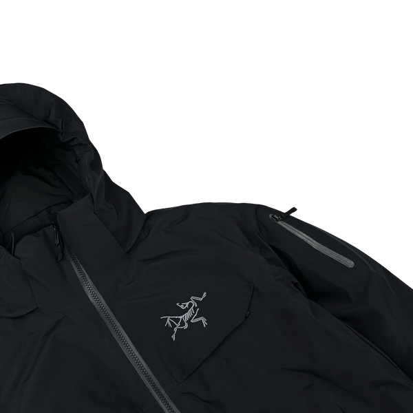 Arcteryx Black Macai Down Filled Gore-Tex Drop Hood Jacket - Medium