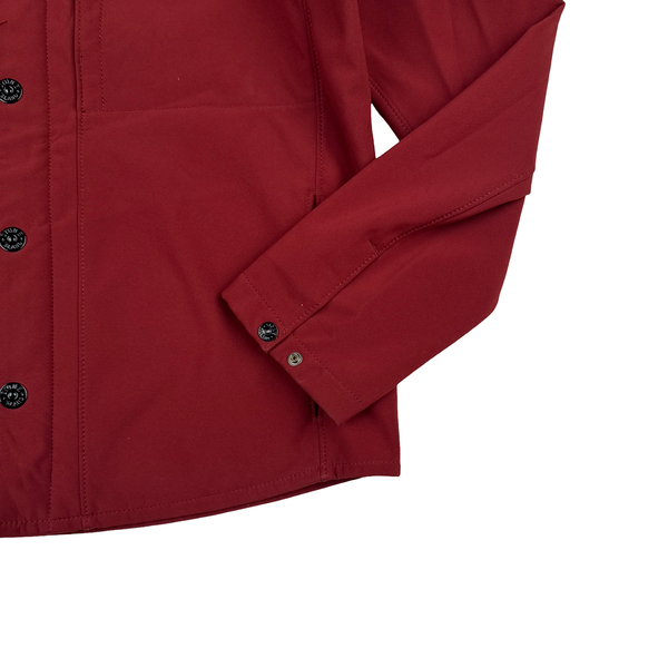 Stone Island 2012 Maroon Fleece Lined Soft Shell Jacket - XL