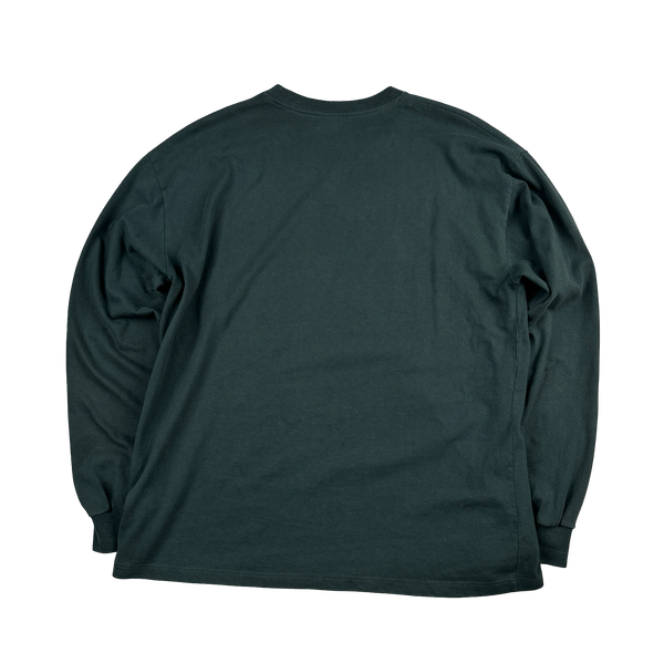 Aries Dark Teal Spellout Long sleeve Shirt - Large