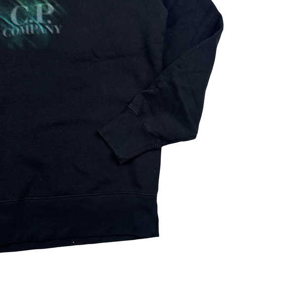 CP Company Navy Pullover Fade Spellout Crewneck -XL