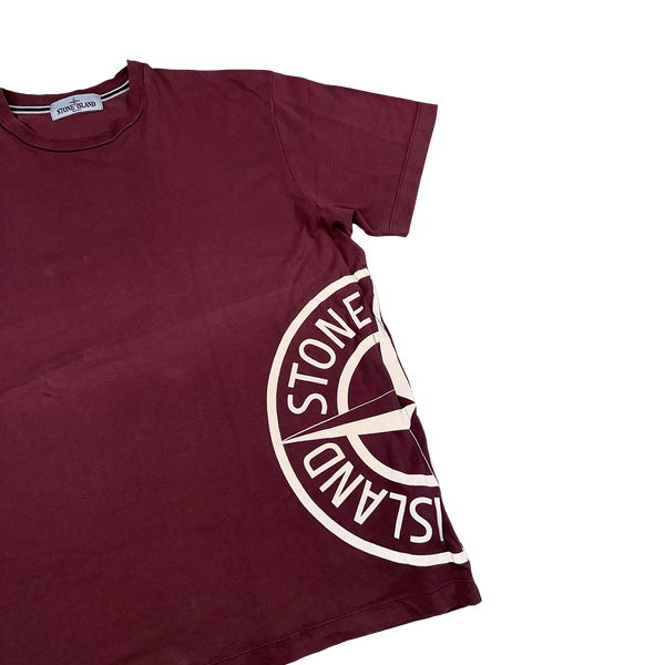 Stone Island 2013 Pink Reflective Compass Cotton T Shirt - XL